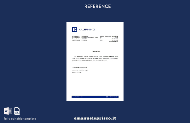 modello di riferimento per la chiusura Kaupthing islandese in stile verificato